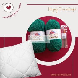   Kispárna horgoló csomag fenyő zöld színű - Horgolj Te is velünk!