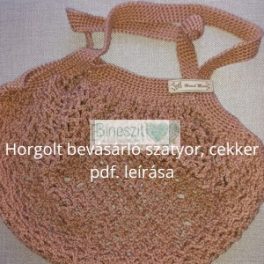   Horgolj Te is bevásárló cekkert  horgoló csomag  útmutató letölthető Pdf  leírással és lépésről lépésre videóval