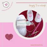 Fehér babacipő horgoló csomag keresztelőre