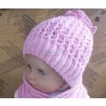 Horgolt babasapka sállal