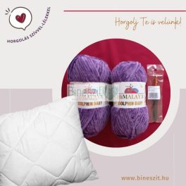   Kispárna horgoló csomag lila színű - Horgolj Te is velünk!