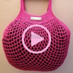 Horgolt bevásárló szatyor, cekker videó