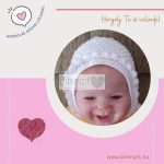 Horgolt Baba sapka újszülött babáknak      