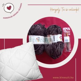   Kispárna horgoló csomag sötétbarna színű - Horgolj Te is velünk! NINCS RAKTÁRON!