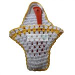  Horgolt fésűtartó