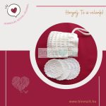 Horgolt  fehér szappanzsák és arctisztító korong szett! 