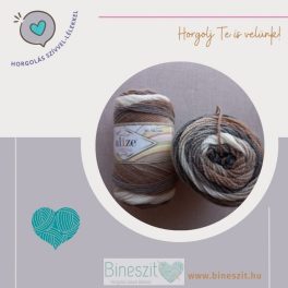 Körsál horgoló csomag  barna színátmenetes