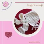 Babasapka , babacipő és baba kesztyű szett